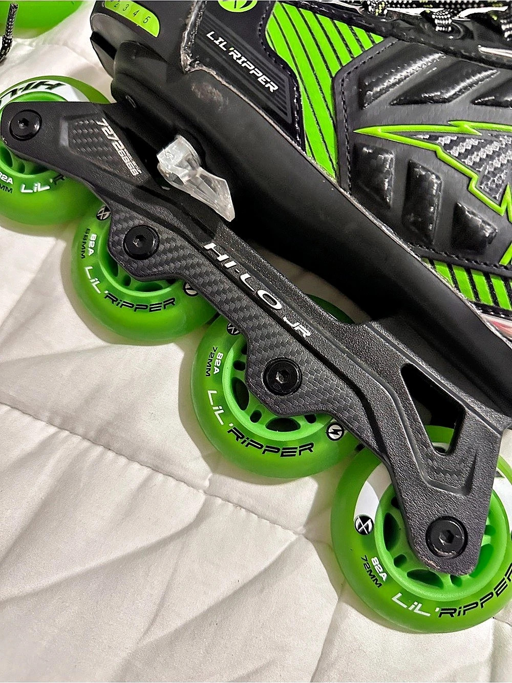 Mission Lil Ripper Adjustable Inline Skates Black & Green - Picture 5 of 7